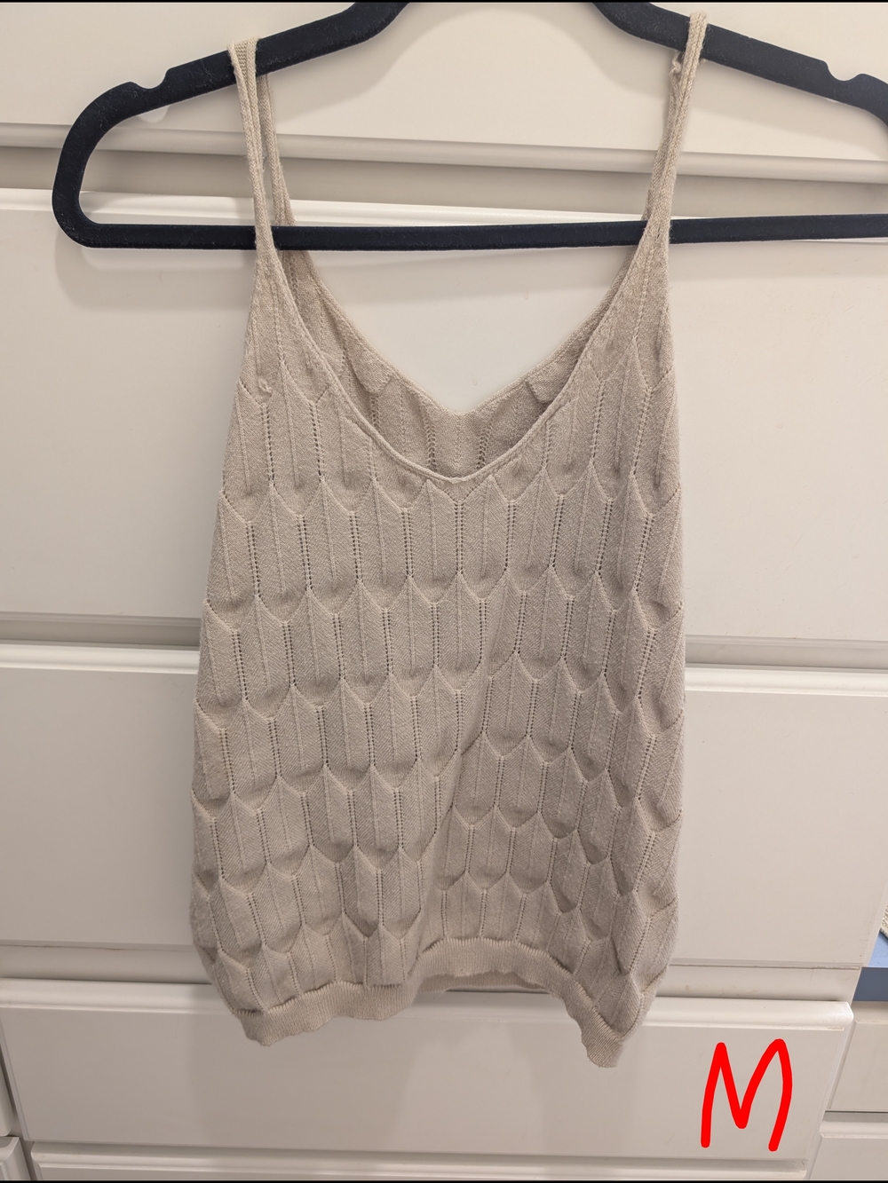 SHEIN Beige Knit Tank Top